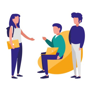 kanepede genç iş adamları