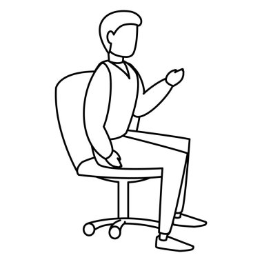 Ofis koltuğu genç adam