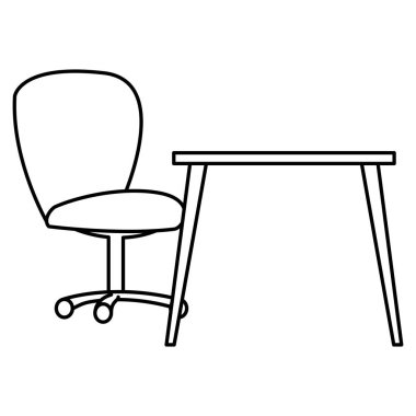 Masa ve sandalye sahne ile Ofis İşyeri