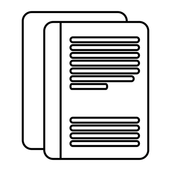 Documents paper isolated icon — Stock Vector