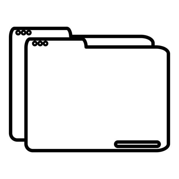 Folder document data icon — Stock Vector