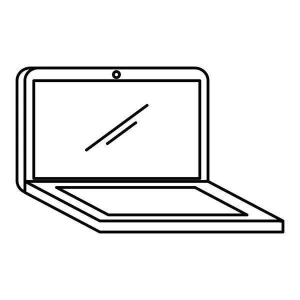 Laptop ícone isolado computador — Vetor de Stock