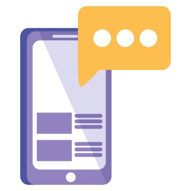 Konuşma baloncuklu akıllı telefon