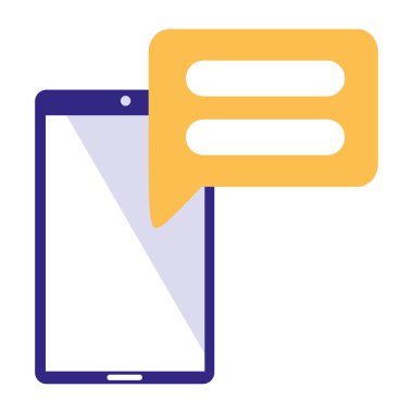 Konuşma baloncuklu akıllı telefon