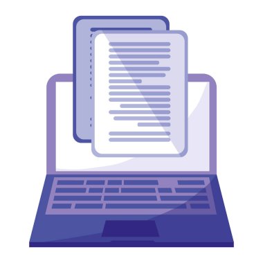 belgeler simgesini ile dizüstü bilgisayar