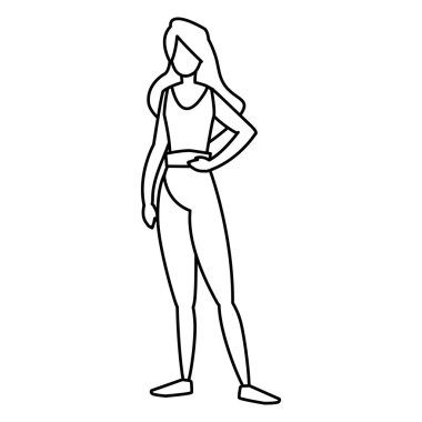 Genç kadın pratik exercice