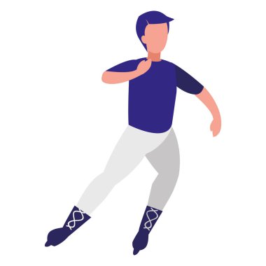 paten karakteri ile genç adam