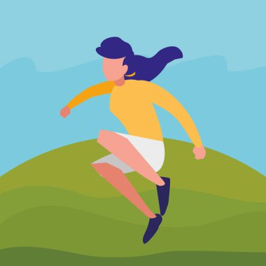 Genç kadın pratik exercice