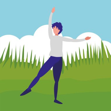 Genç kadın pratik exercice