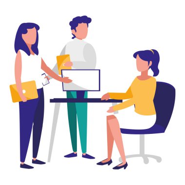 bir grup insan işyerinde