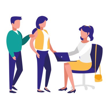 bir grup insan işyerinde