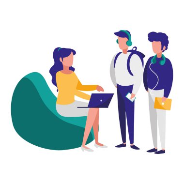 bir grup insan işyerinde