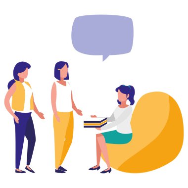 bir grup genç insan karakterleri modelleme