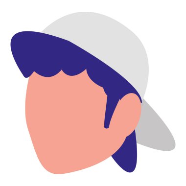 genç adam baş avatar karakter