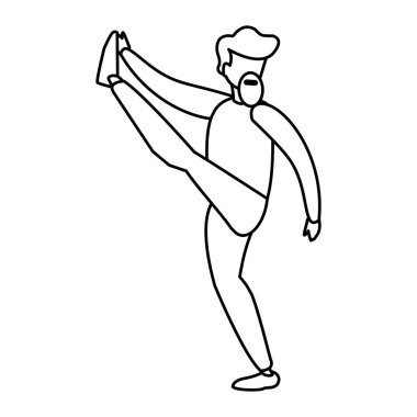 Genç adam pratik exercice