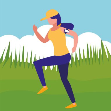 Genç kadın çalışan karakter