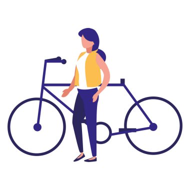 Bisiklet genç kadın