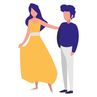 Genç çift Flamenko dans