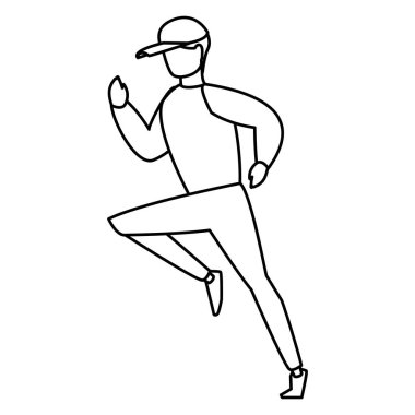 Genç adam çalışan karakter