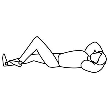 Genç adam rahatlatıcı kat