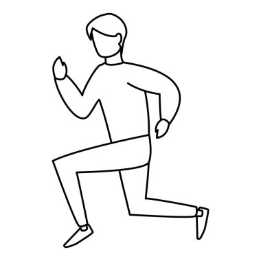 Genç adam çalışan karakter