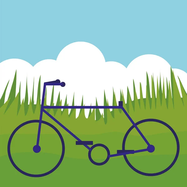 Véhicule à vélo dans le parc — Image vectorielle