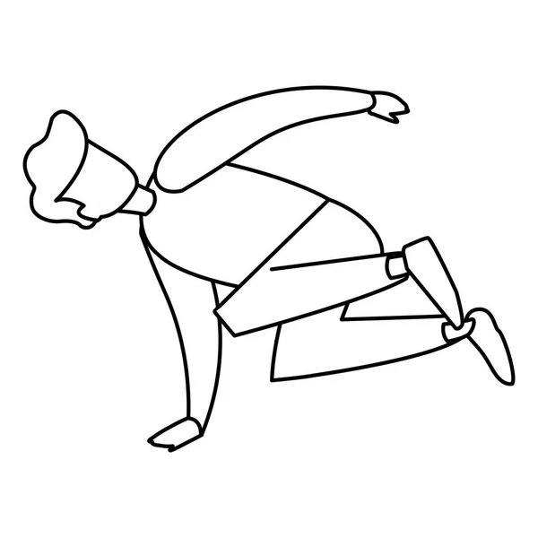 Jeune homme pratiquant l'exercice — Image vectorielle