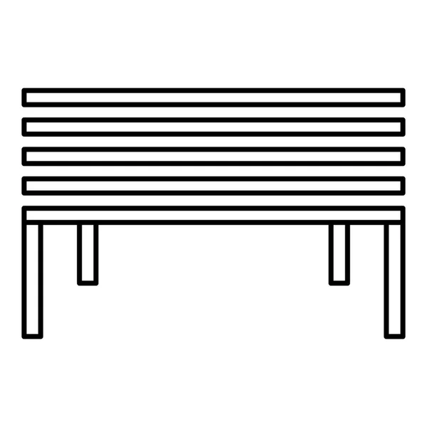 Icona sedia parco in legno — Vettoriale Stock