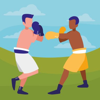 Avatarlar karakter mücadele boksörler