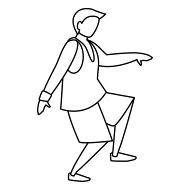 Genç adam pratik exercice