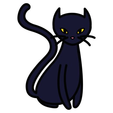 Cadılar Bayramı kara kedi karakteri