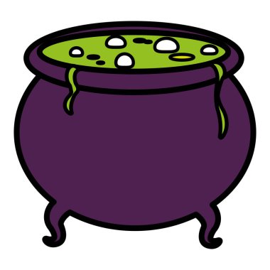 mutlu Cadılar Bayramı kazan simgesi