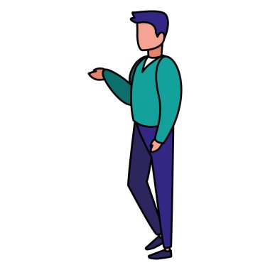 Genç adam modelleme karakter