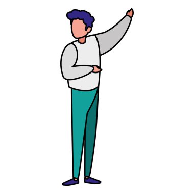 Genç adam modelleme karakter