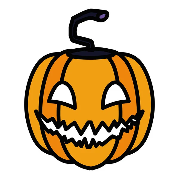 Personagem feliz abóbora halloween —  Vetores de Stock