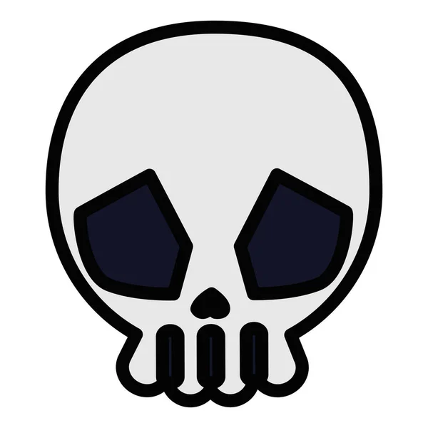 Heureux halloween icône crâne — Image vectorielle