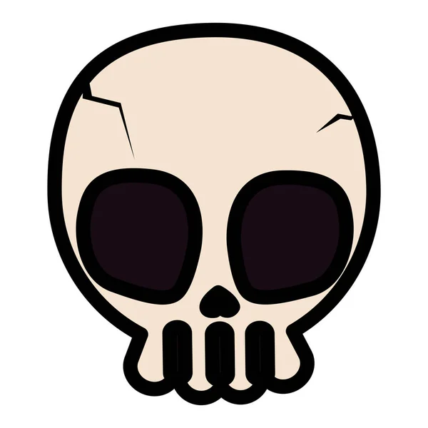 Heureux halloween icône crâne — Image vectorielle