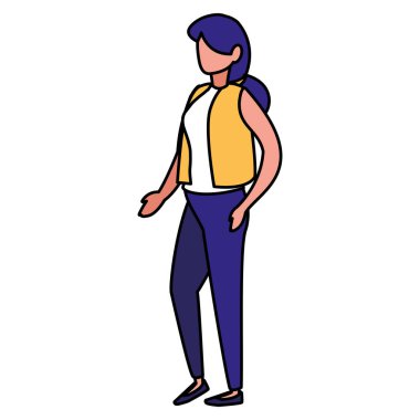 Genç kadın modelleme karakter