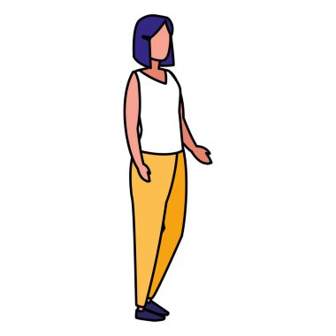 Genç kadın modelleme karakter