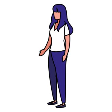 Genç kadın modelleme karakter