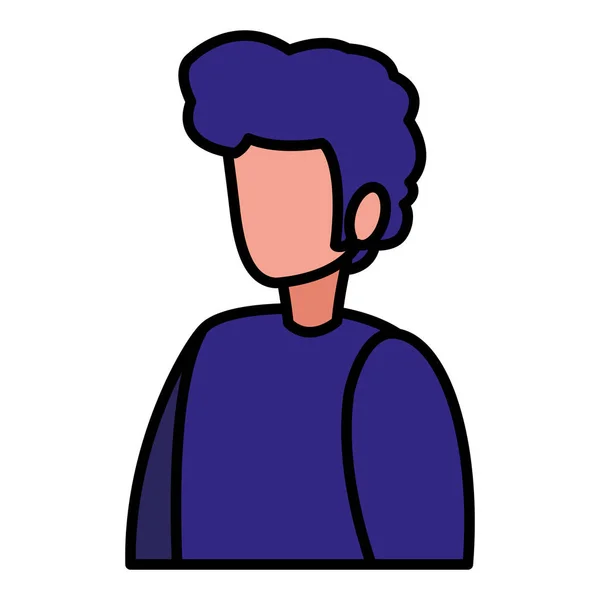 Jeune homme personnage de modélisation — Image vectorielle
