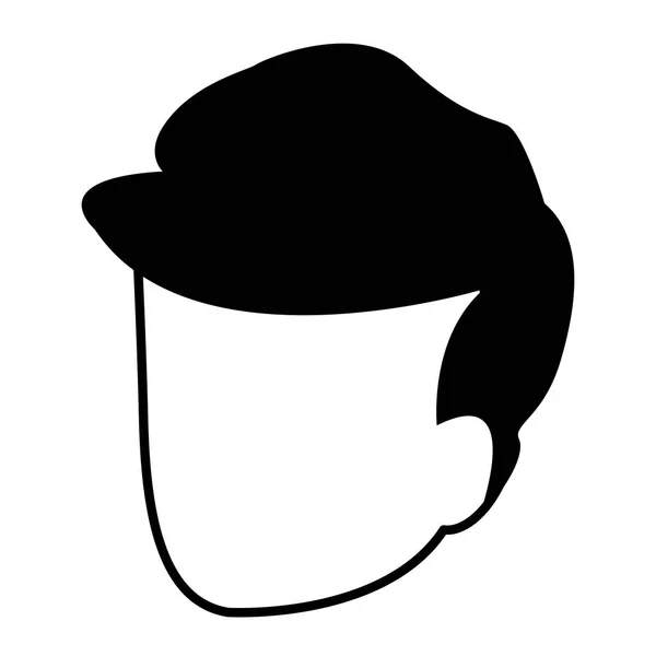 Νεαρός κεφάλι avatar χαρακτήρων — Διανυσματικό Αρχείο