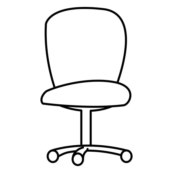 Γραφείο καρέκλα απομονωμένες εικονίδιο — Διανυσματικό Αρχείο