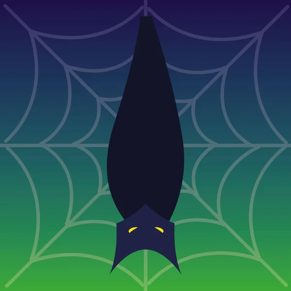 Halloween bat dormir ícone —  Vetores de Stock