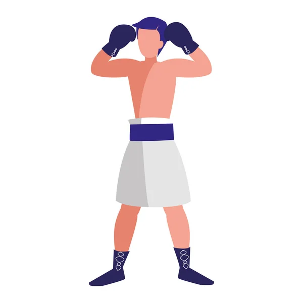 Boxare utbildning avatar tecken — Stock vektor