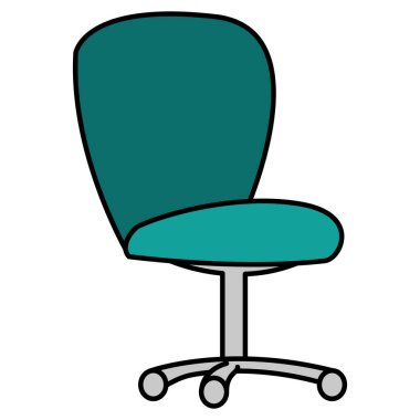 ofis sandalye izole simgesi