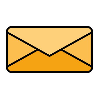 Zarf posta izole simgesi