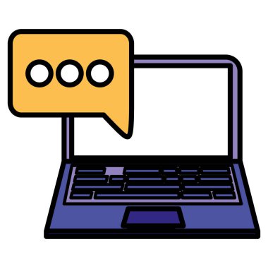 dizüstü bilgisayarınızla konuşma balonu