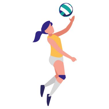 genç kadın voleybol oynarken