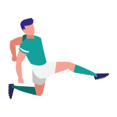 futbol oynayan genç adam